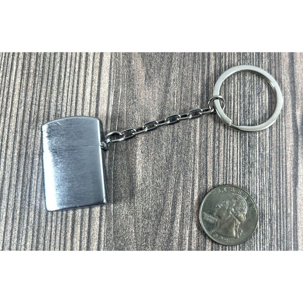 Vintage Japan Mini Pocket Lighter Chrome Metal Tiny Flip Top Tobacciana Novelty
